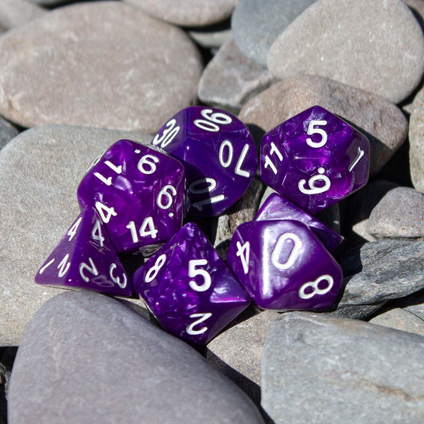 Purple Pearl RPG Dice Set