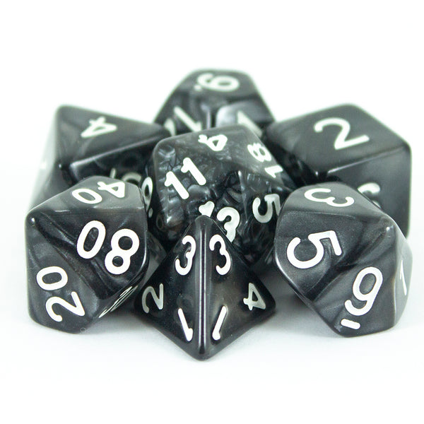 Granite Pearl RPG Dice Set