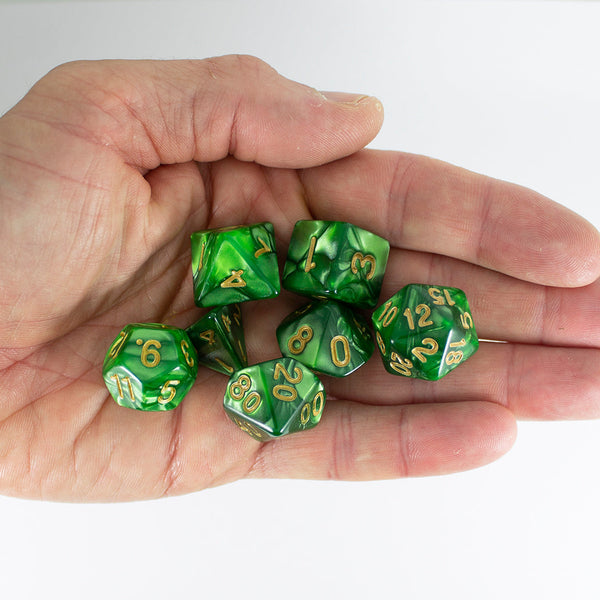 Moss Pearl RPG Dice Set