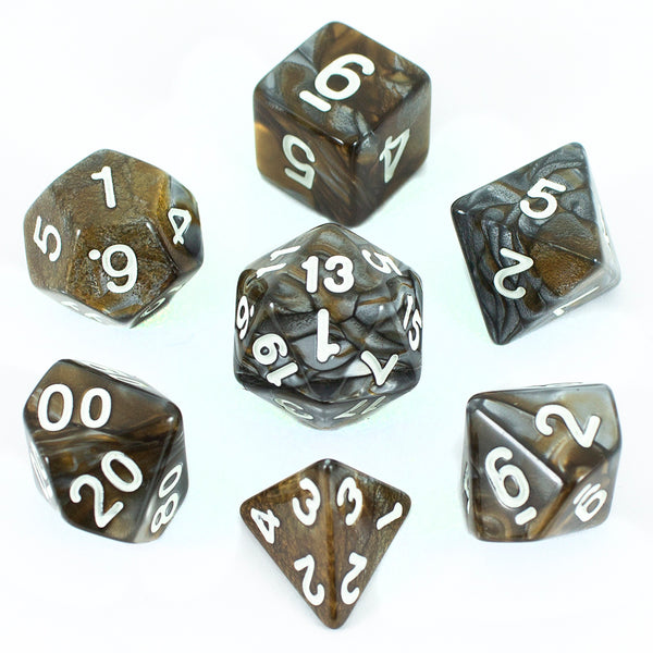 'Gargoyle' Bronze and Grey - RPG Dice Set