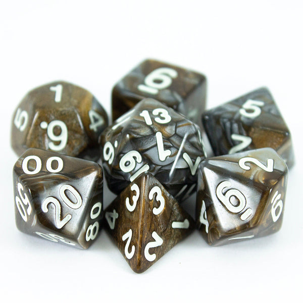 'Gargoyle' Bronze and Grey - RPG Dice Set