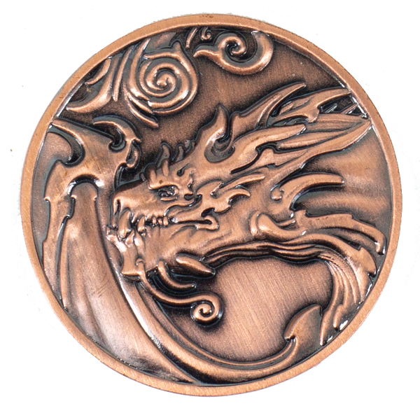 Dragon D2 Coin - Antique Bronze