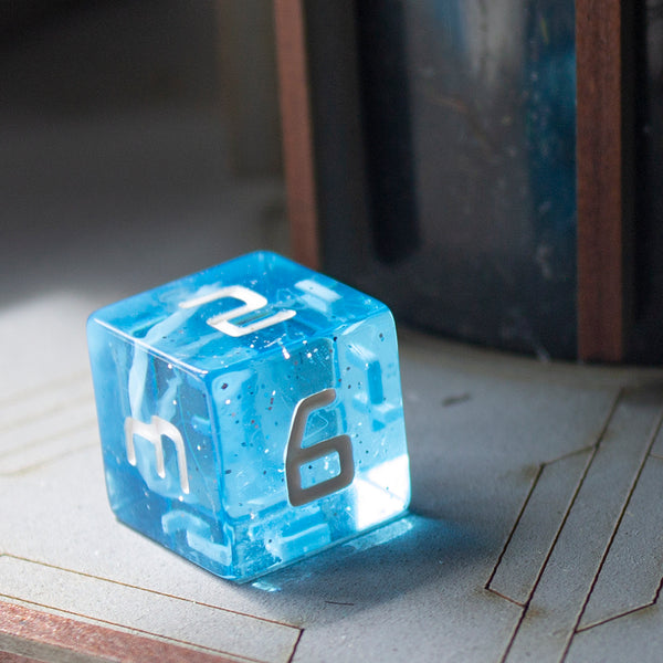 Starfarer 'Andromeda' Blue and White 8D6 dice