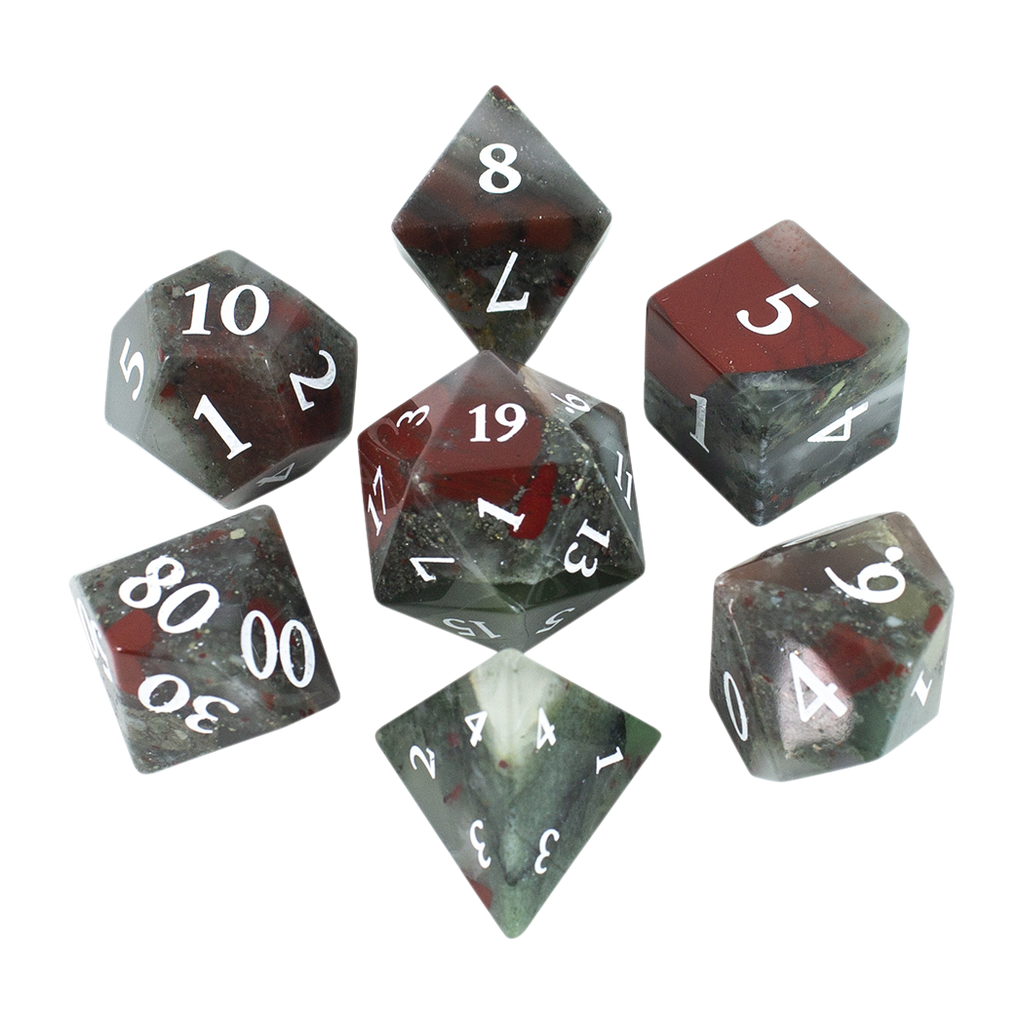 Stone Dnd Dice | Solid stone RPG dice - Red Tiger's Eye – Paladin ...