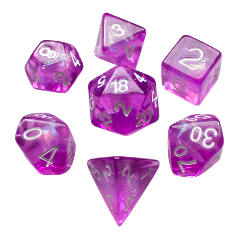 Purple Holofoil RPG Dice Set