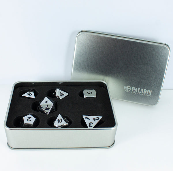 Paladin Roleplaying Mithril Metal Dice Set, In Presentation Case