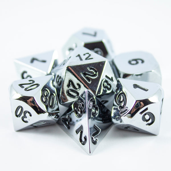 Paladin Roleplaying Mithril Metal Dice Set, In Presentation Case