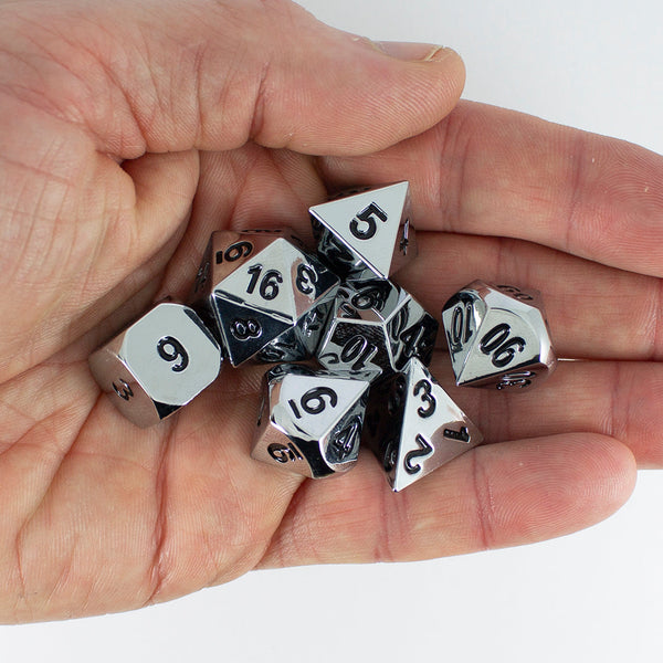 Paladin Roleplaying Mithril Metal Dice Set, In Presentation Case