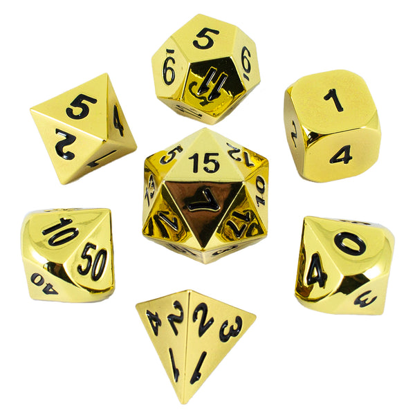 Gold Metal Dice Set, In Presentation Tin