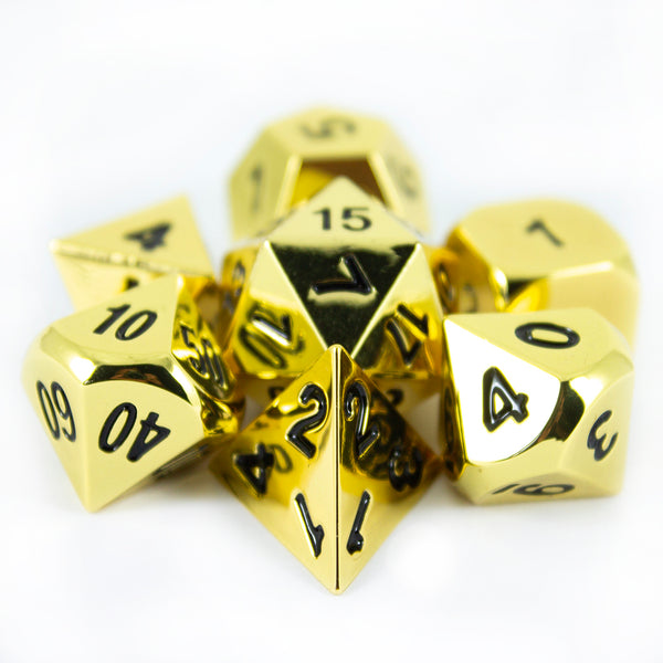 Gold Metal Dice Set, In Presentation Tin