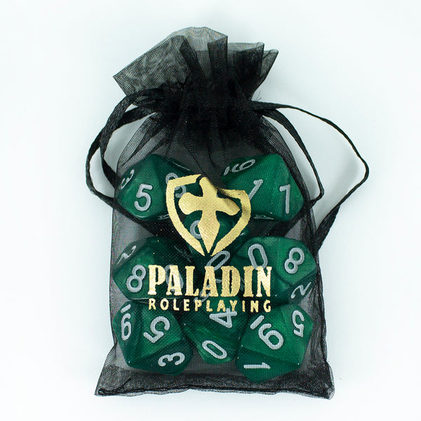 Green Pearl Dice - 8 D10 Set - 'Emerald'