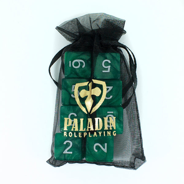 Green Pearl Dice - 8D6 Set - 'Emerald'