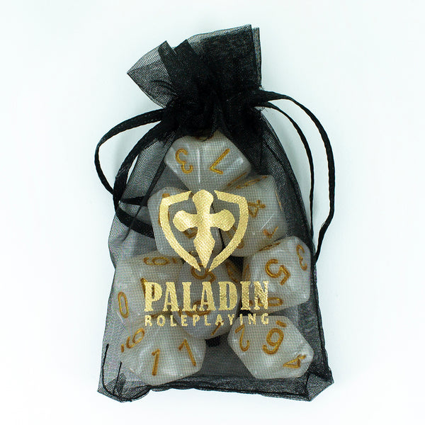 White Pearl Dice - 8 D10 Set