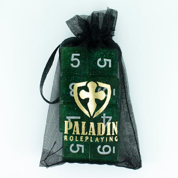 Green Glitter 8D6 Dice Set