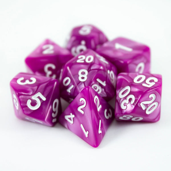Magenta Pearl RPG Dice - Full Polyhedral Set