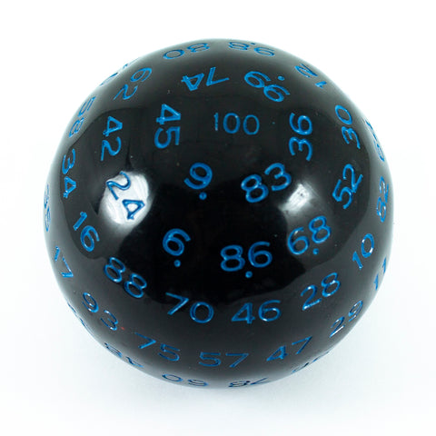 D100 – Black, with blue numbers