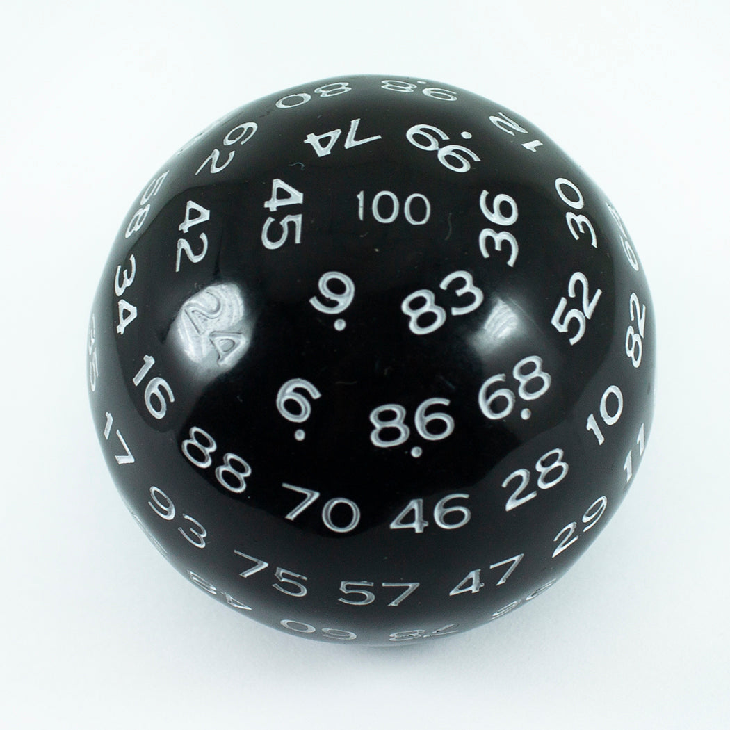 D100 – Black, with white numbers