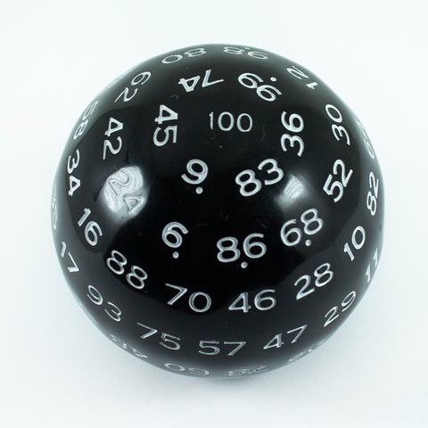 D100 – Black, with white numbers