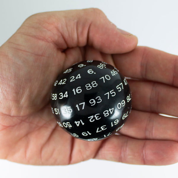D100 – Black, with white numbers