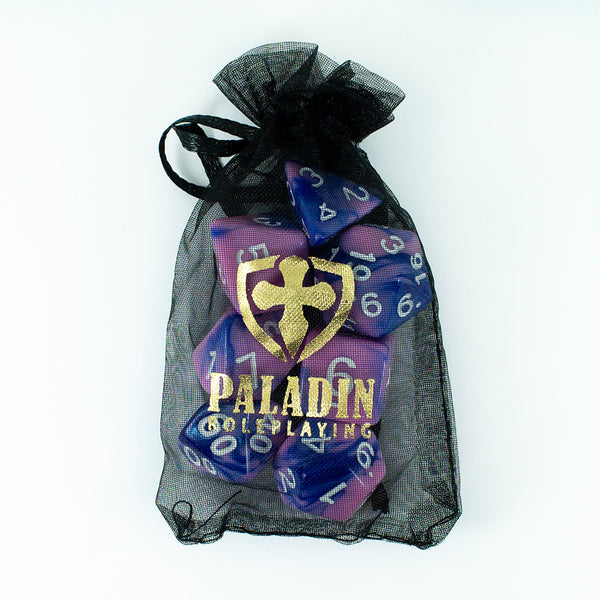 'Celestial Dream' Pink and Blue RPG Dice