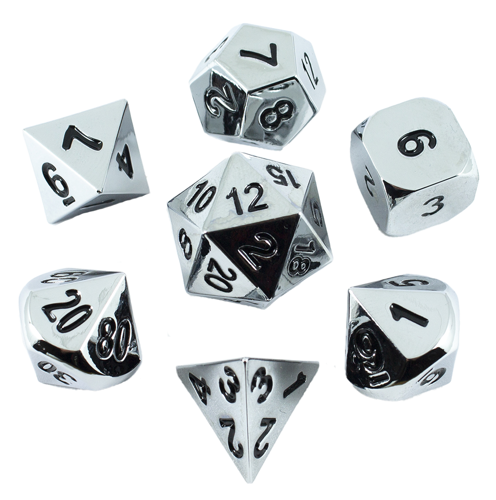 Paladin Roleplaying Mithril Metal Dice Set, In Presentation Case