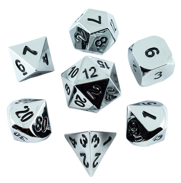 Paladin Roleplaying Mithril Metal Dice Set, In Presentation Case