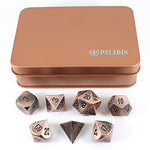 Antique Bronze Metal Dice Set, In Presentation Tin - Paladin Roleplaying