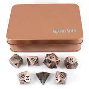 HNCCESG Metal Polyhedral DND Dice Set,7-Piece Solid Metal RPG Dice for Tabletop Gaming (Silver Blood HNCCESG Metal Polyhedral DND Dice Set,7-Piece Solid Metal RPG Dice for Tabletop Gaming (Silver Blood