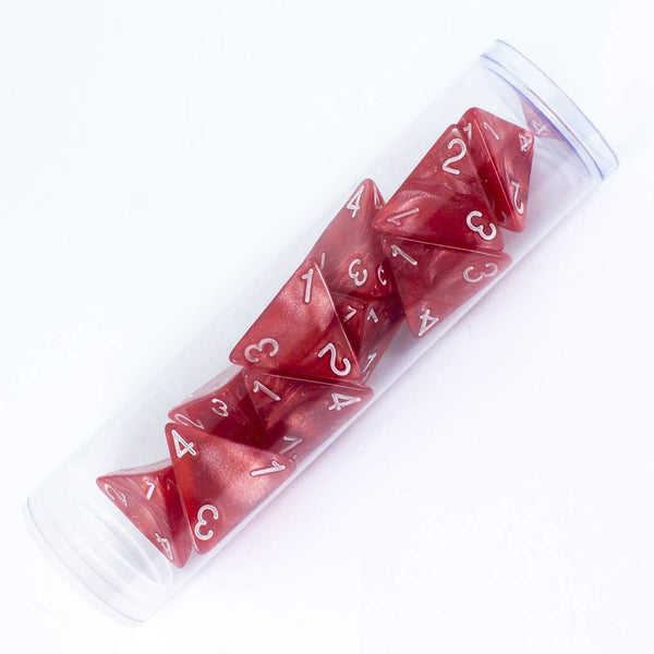 Red D4 Dice - 10D4 'Healing Potion' Set - Paladin Roleplaying