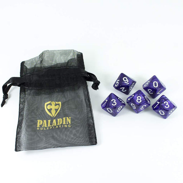 Purple D10 Dice - Pearl Effect - Paladin Roleplaying