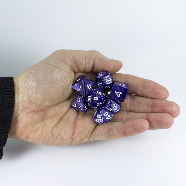 Purple Pearl RPG Dice Set - Paladin Roleplaying