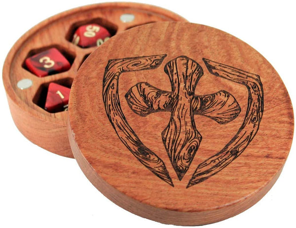 Solid Wood Dice Vault For Polyhedral, RPG and Tabletop Gaming Dice - Paladin Roleplaying
