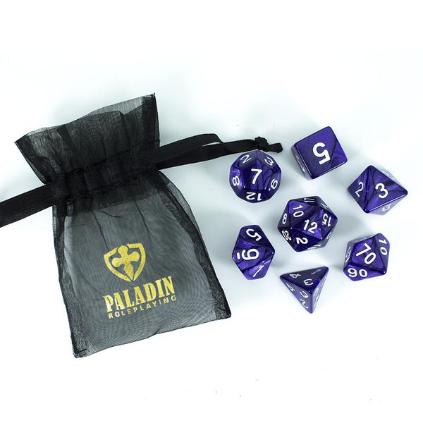 Purple Pearl RPG Dice Set - Paladin Roleplaying