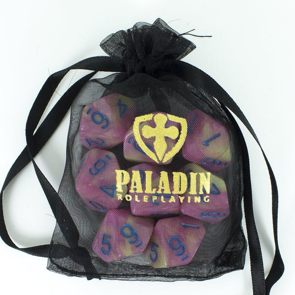 'Love Potion' Pink and Yellow 8 D10 Dice Set - Paladin Roleplaying