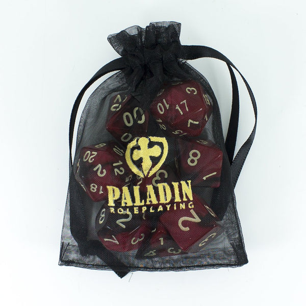 'Blood God' Red and Brown Dice - Expanded Polyhedral Set With Extra D20 - Paladin Roleplaying