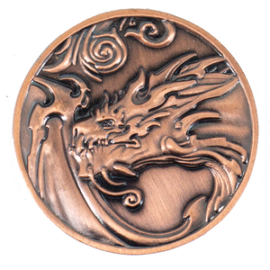 Dragon D2 Coin - Antique Bronze